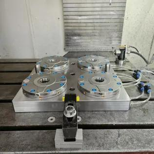 老旧加工中心工作台加装零点定位系统后的效果